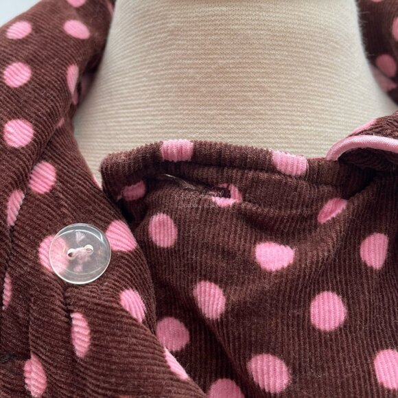 Penelope Mack Corduroy Polka Dot Double-Breasted Peacoat 18 Months - Picture 5 of 6